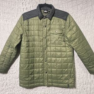 Quicksilver Youth Puff Quilted Jacket - Olive Green